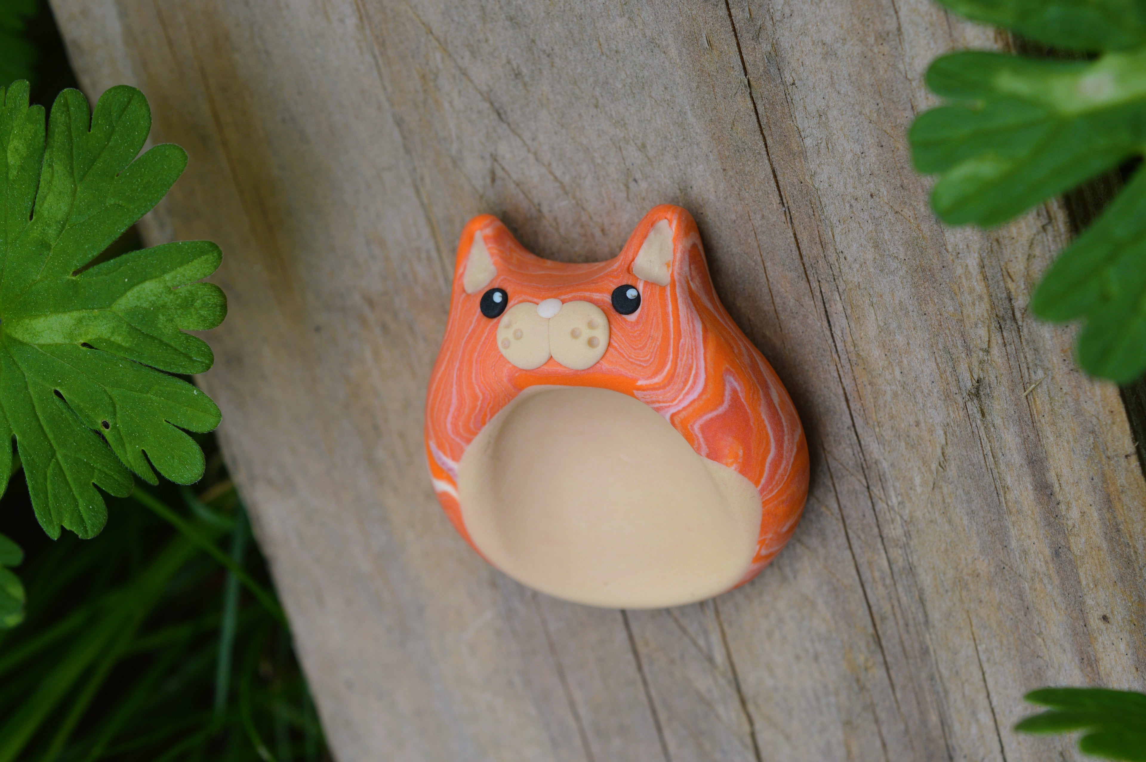 Worry Stone Hauskatze Orange