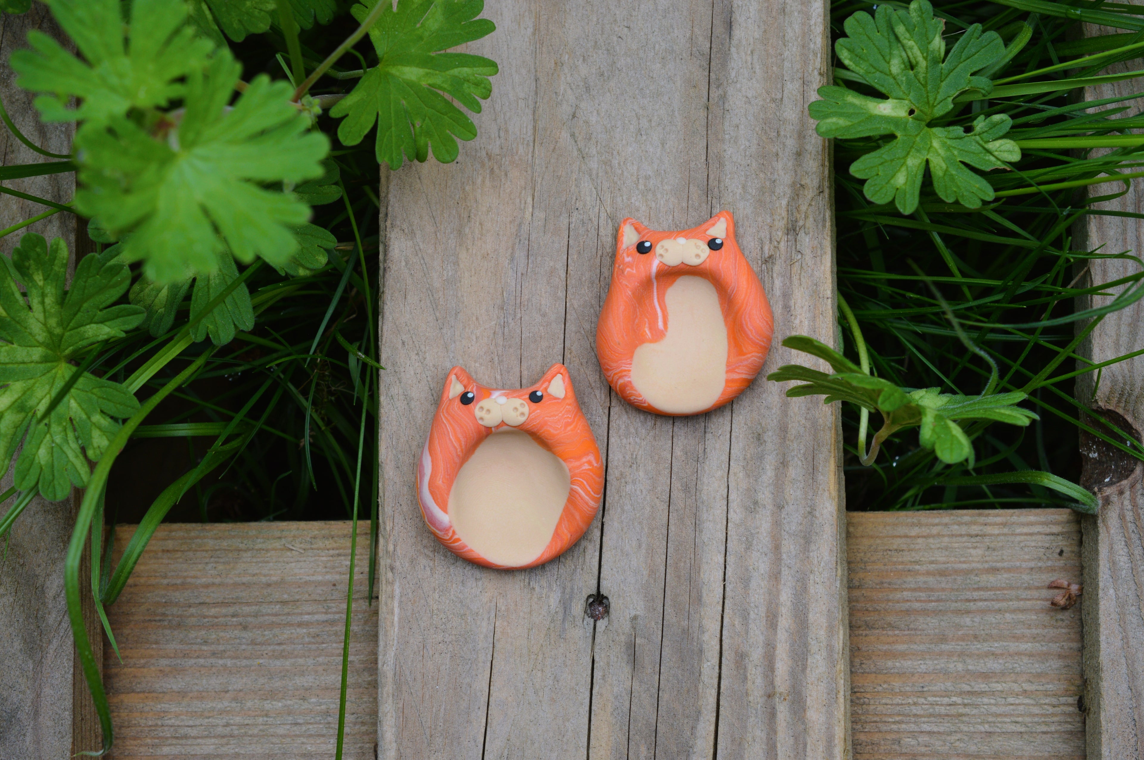 Worry Stone Hauskatze Orange