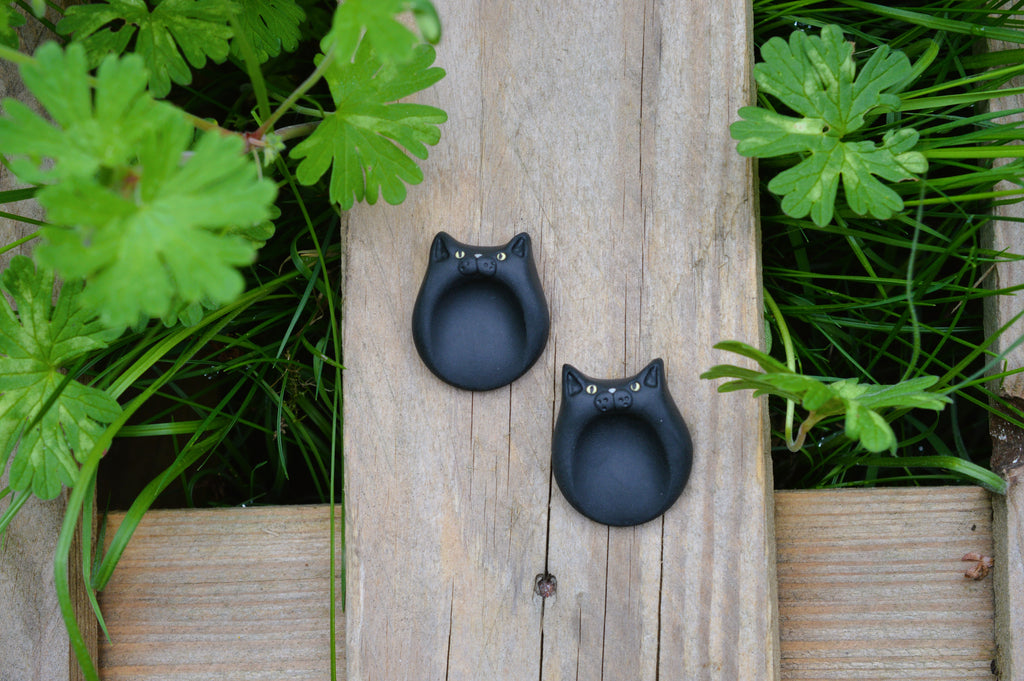 Worry Stone Hauskatze Schwarz