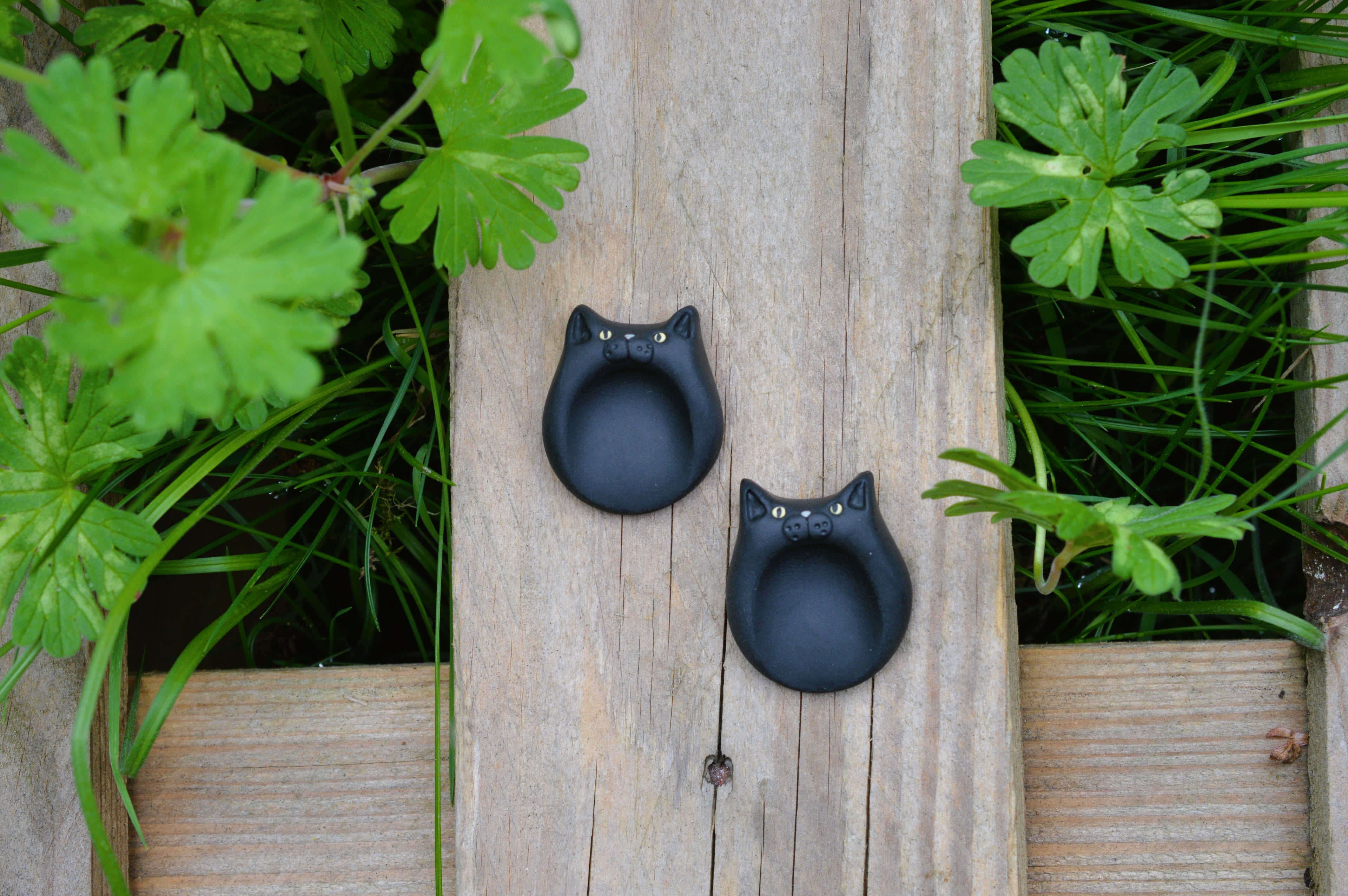Worry Stone Hauskatze Schwarz